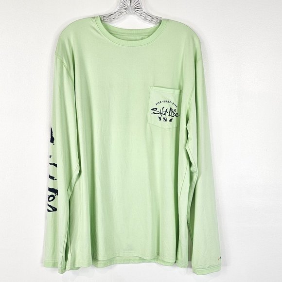 Salt Life Other - Salt Life Watermans Trifecta Performance T Shirt Mens Size Large Pistachio Green